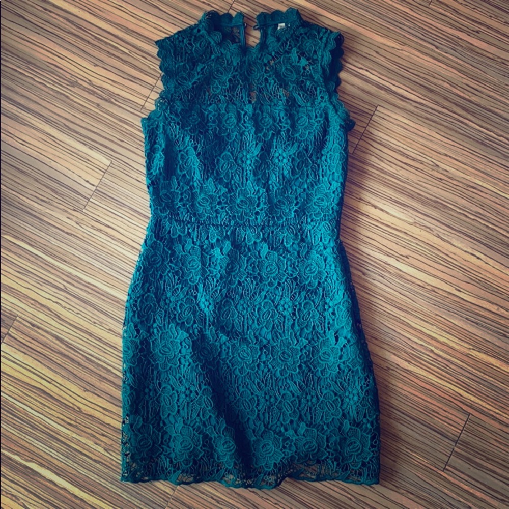 Green Lace Dress SMALL